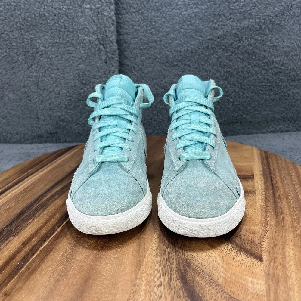Nike Blazer Mid 2017 Island Green Youth 3 Women's 4.5 Shoes Lace GS 895850-302‎